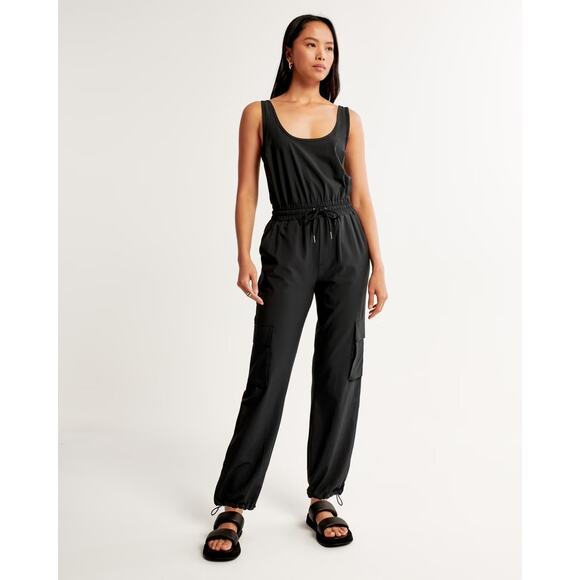 Abercrombie & Fitch Traveler Sleeveless Scoop Neck Drawstring Romper Jumpsuit XS - Picture 2 of 10